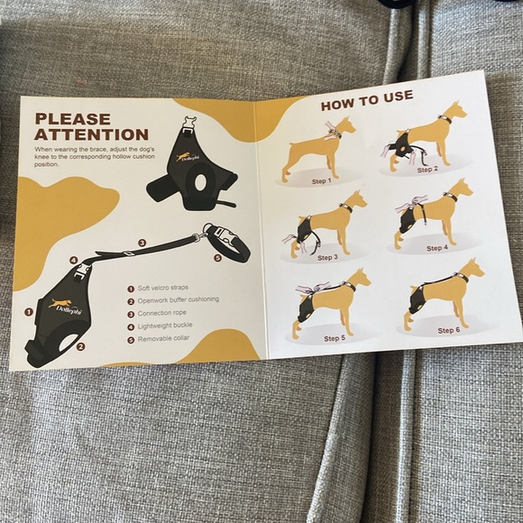 Dollephi dog knee brace.  Size large - Picture 7 of 7